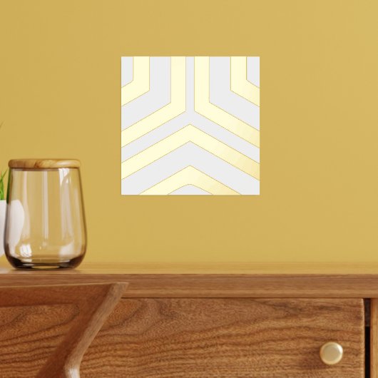 Chic Modern Geometric Gold Design Folie Print (Insitu (Woonkamer))