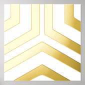 Chic Modern Geometric Gold Design Folie Print (Voorkant)