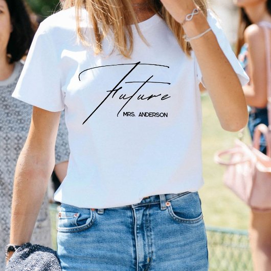 Chic & Modern Geschreven Future Mrs.-T-shirt T-shirt