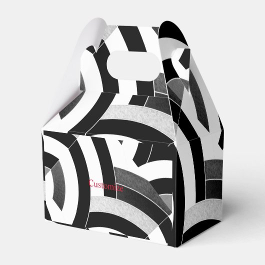 chic modern gesofisticeerde chevrons bedankdoosjes (Voorkant Zijde)