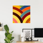 chic modern gesofisticeerde chevrons poster (Thuiskantoor)