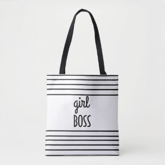 chic modern girl canvas tas