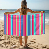 Chic Modern Girly Snoep Stripe Patroon Strandlaken
