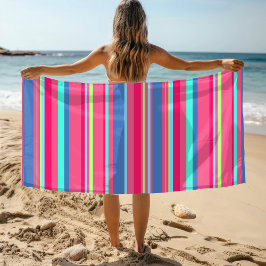 Chic Modern Girly Snoep Stripe Patroon Strandlaken