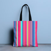 Chic Modern Girly Snoep Stripe Patroon Tote Bag