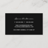 Chic Modern Gold Herringbone Pattern Visitekaartje (Achterkant)