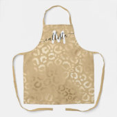 Chic Modern Gold Leopard Cheetah Monogram Schort (Voorkant)