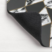 Chic Modern Gold Marble en Black Geometric Muismat (Hoek)
