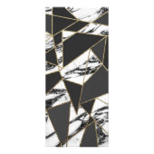 Chic Modern Gold Marble en Black Geometric Reclamekaart (Achterkant)
