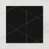 Chic+Modern Gold Script Wishing Well Cards Vierkante Visitekaartje (Achterkant)