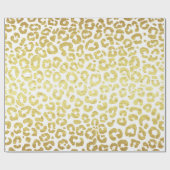 Chic Modern Gold White Leopard Jaguar Cheetah Cadeaupapier (Vlak)