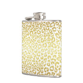 Chic Modern Gold White Leopard Jaguar Cheetah Heupfles (Links)