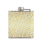 Chic Modern Gold White Leopard Jaguar Cheetah Heupfles (Achterkant)