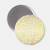 Chic Modern Gold White Leopard Jaguar Cheetah Magneet (Voorkant / Achterkant)