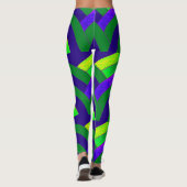 chic modern green/blue chevrons leggings (Achterkant)
