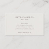 Chic Modern Green Leafy Tropical Foliage Fern Logo Visitekaartje (Achterkant)