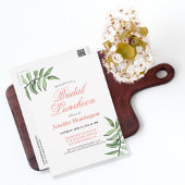 Chic Modern Greenery Bridal Luncheon Briefkaart