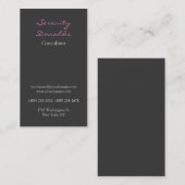 Chic modern grijs kleurenhandschrift Uniek Visitekaartje (Voorkant / Achterkant)