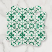 Chic Modern Groen St. Patrick's Day Baby shower Bedankjes Labels (Achterkant)