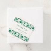 Chic Modern Groen St. Patrick's Day Baby shower Bedankjes Labels (In situ)