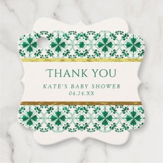Chic Modern Groen St. Patrick's Day Baby shower Bedankjes Labels
