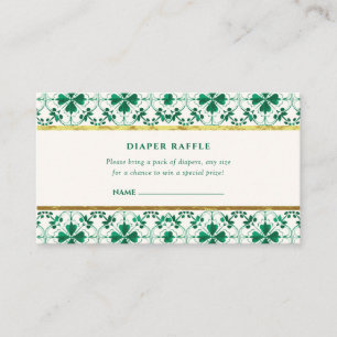 Chic Modern Groen St. Patrick's Day Baby shower Informatiekaartje
