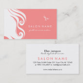 chic modern haar stylist haarroze roze funky visitekaartje (Voorkant / Achterkant)