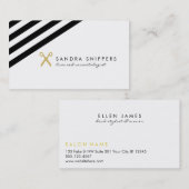 chic modern haar stylist haarstylist strepen visitekaartje (Voorkant / Achterkant)