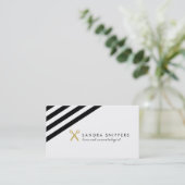 chic modern haar stylist haarstylist strepen visitekaartje (Staand voorkant)