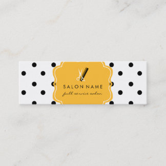 chic modern hair stylist haarstilist polka stip mini visitekaartje