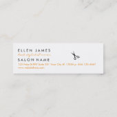 chic modern hair stylist haarstilist polka stip mini visitekaartje (Achterkant)