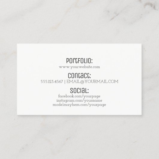 chic modern hair stylist waterverf roze grunge visitekaartje (Achterkant)