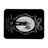 Chic Modern Hand Getrokken Boog Trouwen Save the D Magneet (Horizontaal)