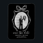 Chic Modern Hand Getrokken Boog Trouwen Save the D Magneet<br><div class="desc">Chic Modern Hand Getrokken Boog Huwelijk Save the Date Magneet</div>