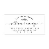 Chic modern Handgeschreven het Adres van de Terugk Zelfinktende Stempel (Design)