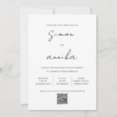 Chic Modern Handschrift Lettertype QR Code Fotobru Kaart (Voorkant)