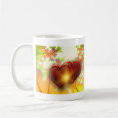 Chic modern hart ontwerp patroon accessoires, lief koffiemok (Links)