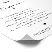 Chic Modern In liefdevolle herinnering Trouwbord Poster (Hoek)