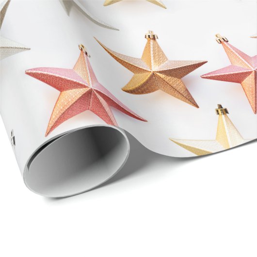 Chic Modern kerstStar-versieringen Cadeaupapier (Rol Hoek)