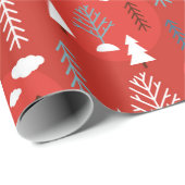 Chic modern kerstVakantie Beer winterpolair Cadeaupapier (Rol Hoek)