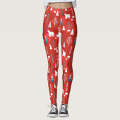 Chic modern kerstVakantie Beer winterpolair Leggings (Voorkant)