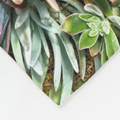 Chic modern kleurrijk Succulent fotopatroon Fleece Deken (Hoek)
