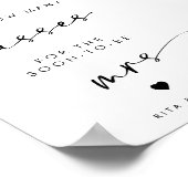 Chic Modern Kusjes voor Mevrouw Vrijgezellenfeest  Poster (Hoek)