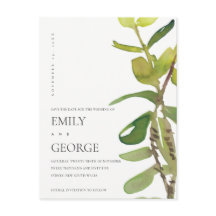 CHIC MODERN LEAFY WATERVERF FOLIAGE BEWAREN DE DAT