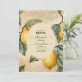 Chic Modern Lemon Mediterranean Vrijgezellenfeest Kaart (Staand voorkant)