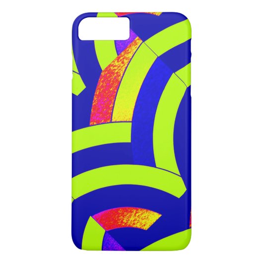 chic modern limoen/marine chevrons Case-Mate iPhone case (Achterkant)