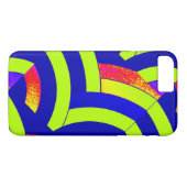 chic modern limoen/marine chevrons Case-Mate iPhone case (Achterkant (Horizontaal))