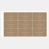 Chic modern Logo neutraal beige kaarsproduct Labels (Vel)