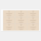 Chic modern Logo neutraal beige kaarsproduct Labels (Vel)