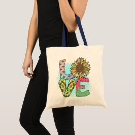 Chic, Modern Love Flip Flop Summer Canvas tas